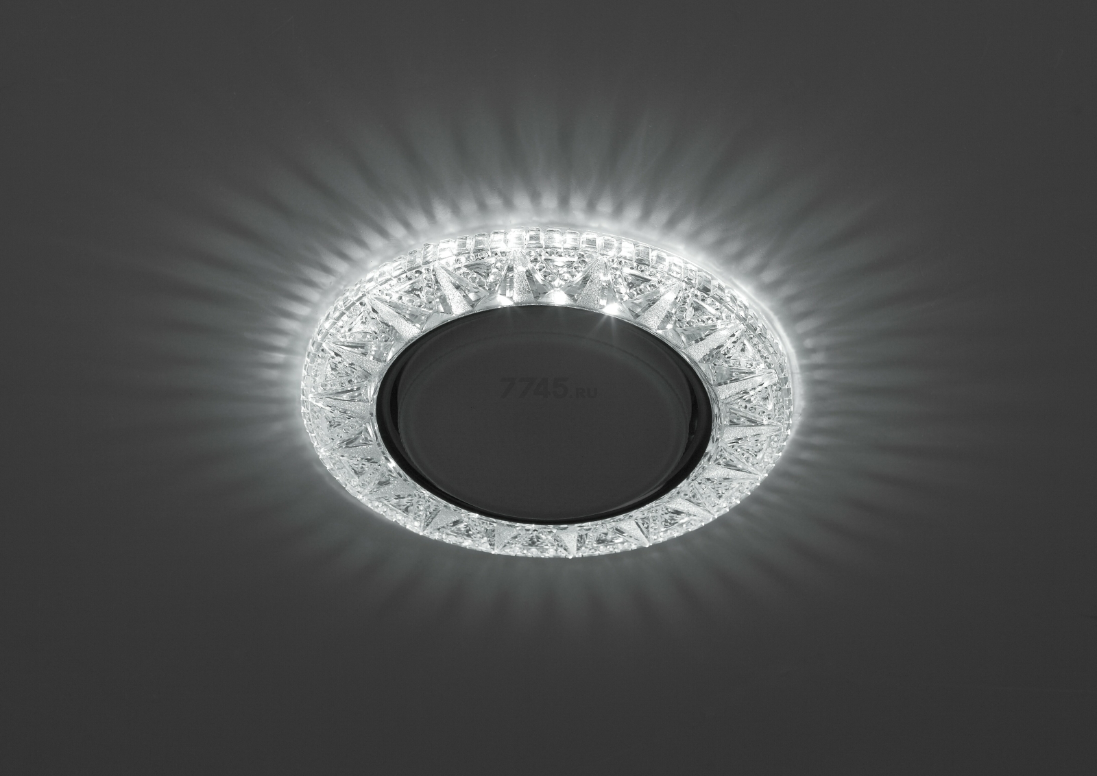 Точечный светильник под лампу GX53 с LED подсветкой ЭРА DK LD22 SL/WH прозрачный (Б0029625) - Фото 3